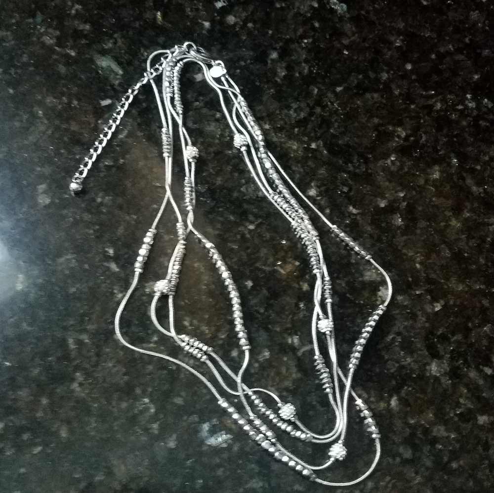 Chicos Long Ball and Bead Necklace